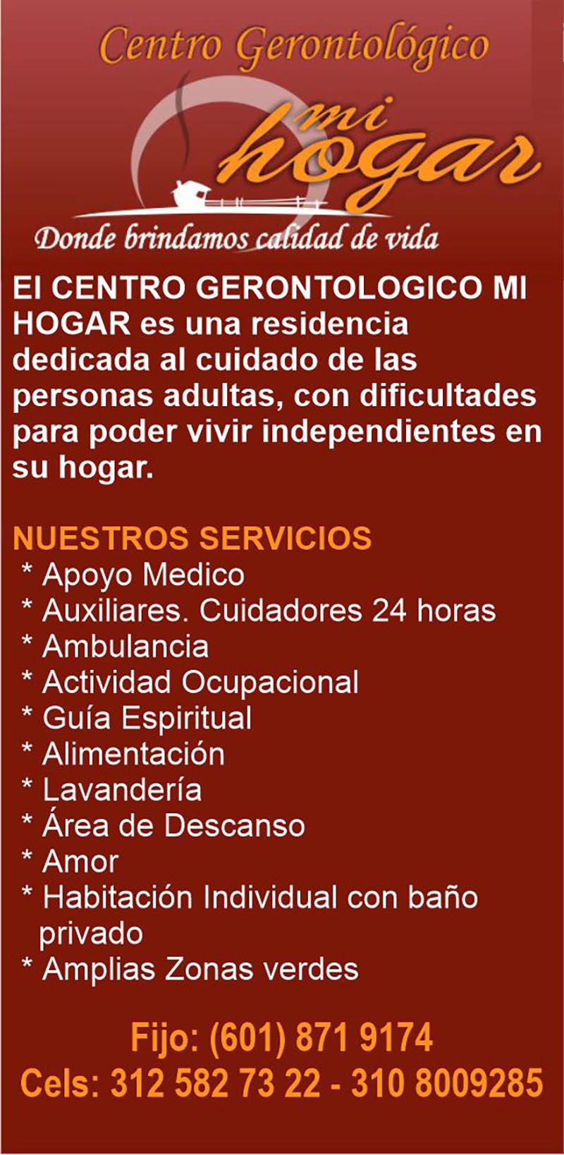 CENTRO GERONTOLOGICO MI HOGAR