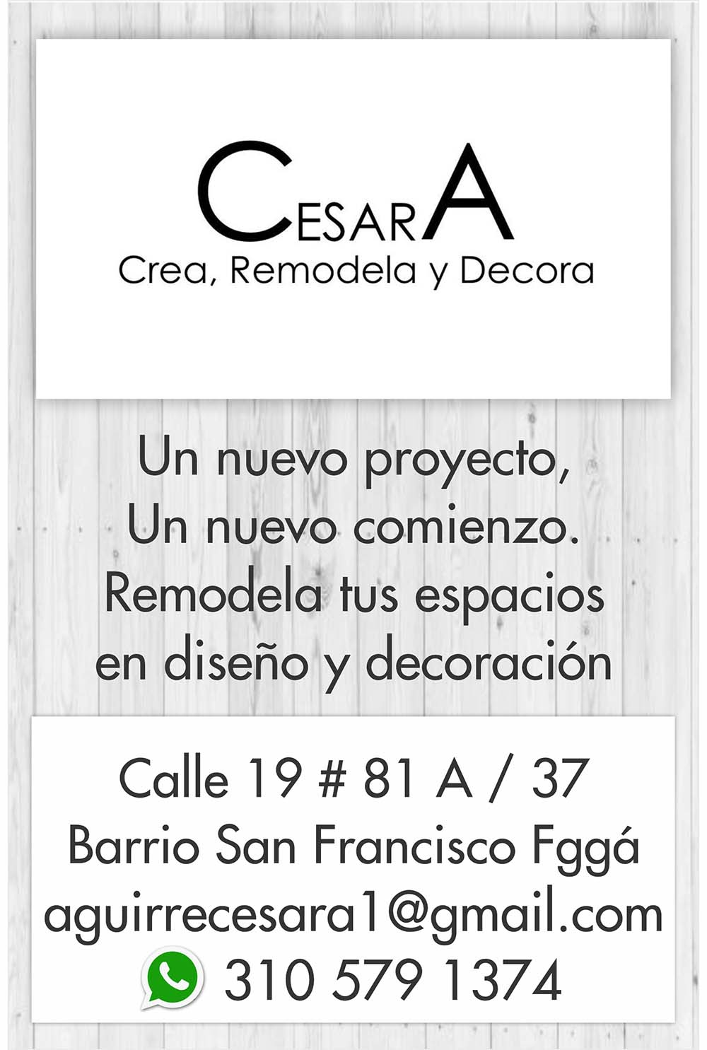 CesarA Crea, Remodela y Decora