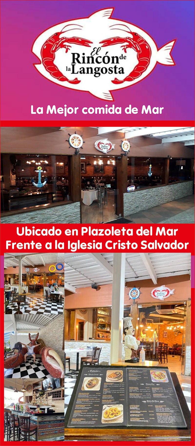 EL RINCON DE LA LANGOSTA RESTAURANTES EN SAN ANDRES LANGOSTA