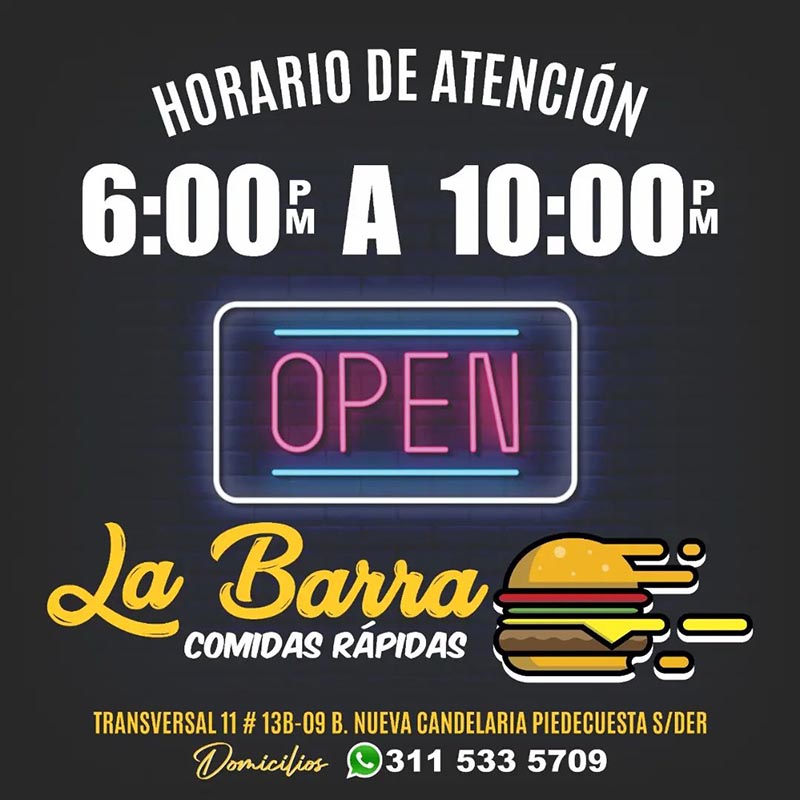 La Barra comidas rápidas