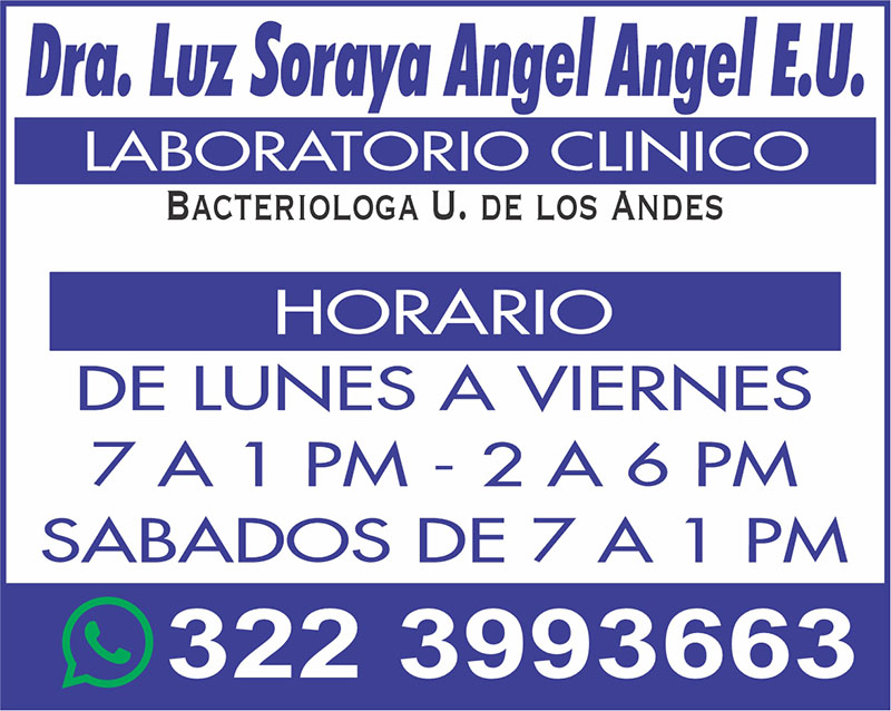 Dra. Luz Soraya Angel Angel E.U. - LABORATORIO CLINICO
