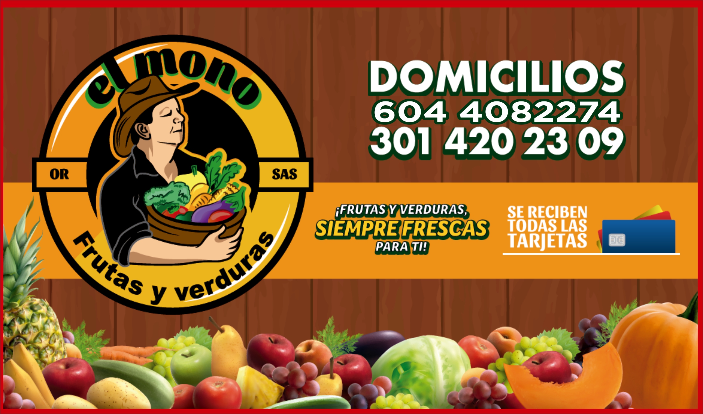 FRUTAS Y VERDURAS EL MONO