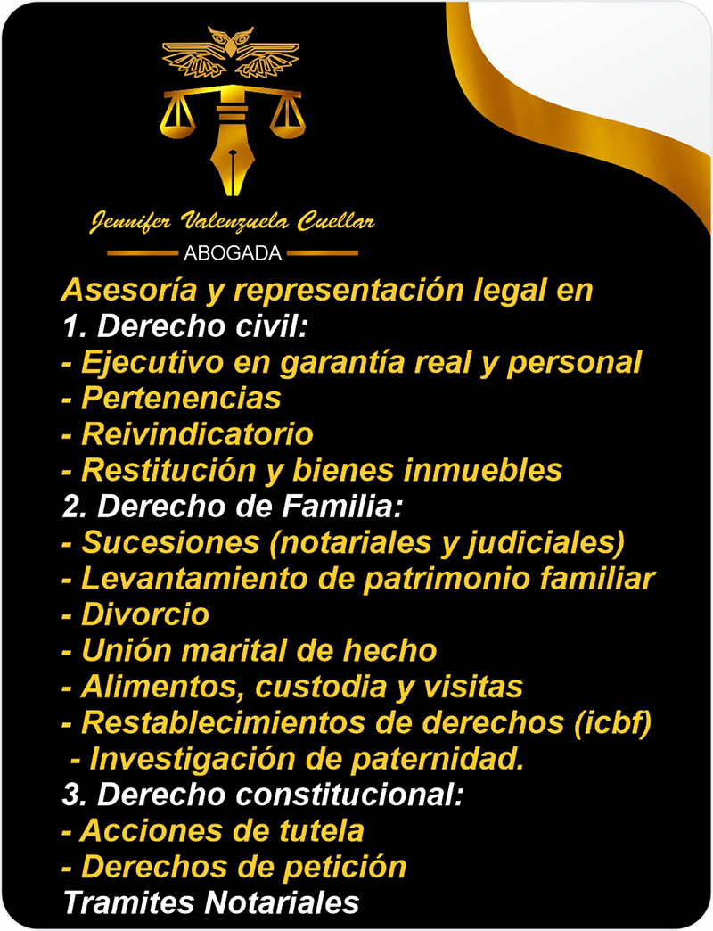 Abogada Jennifer Valenzuela Cuellar