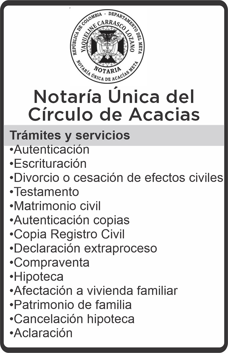Notaría Única del Círculo de Acacias