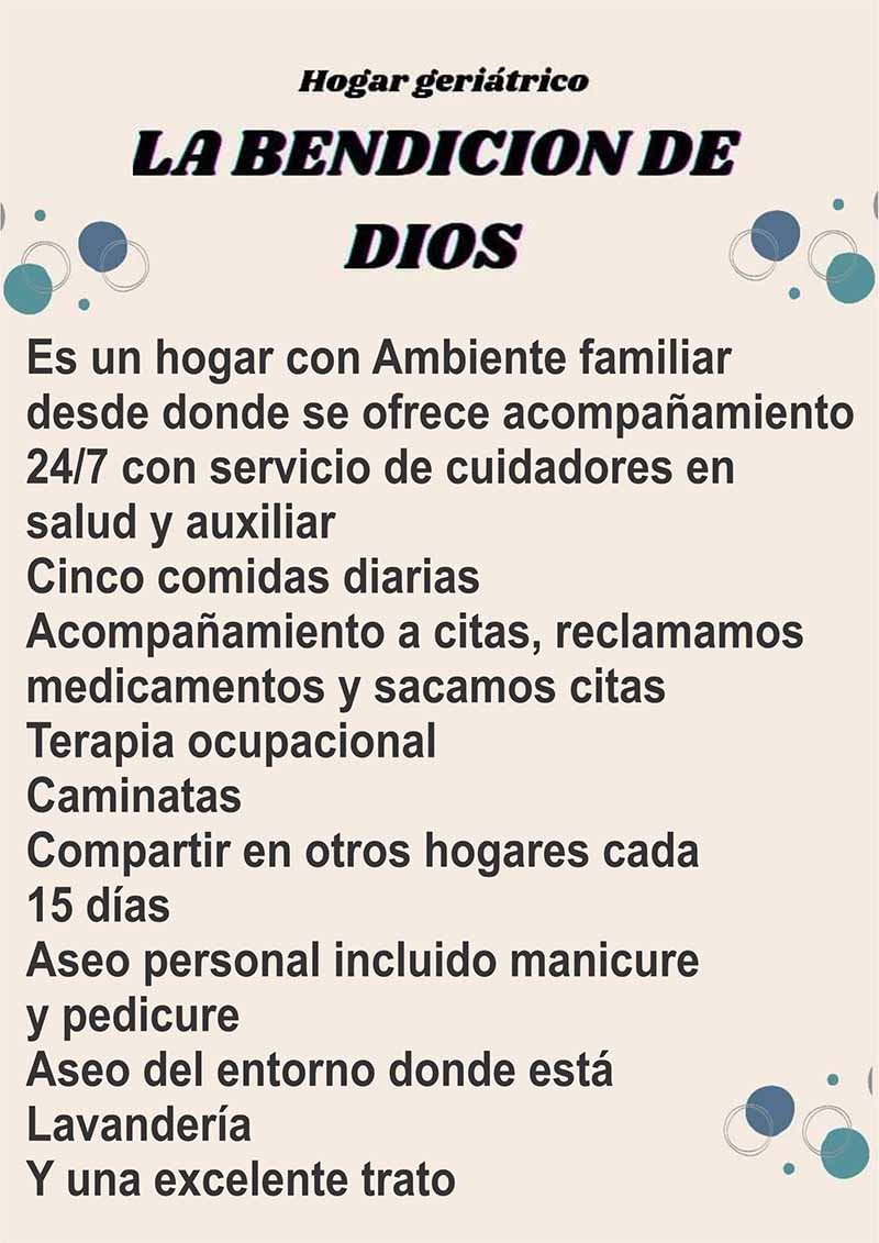 HOGAR GERIATRICO LA BENDICION DE DIOS