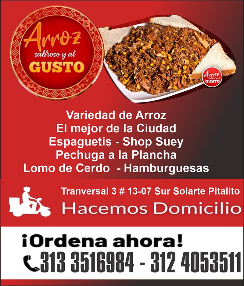 Arroz sabroso y al gusto pitalito