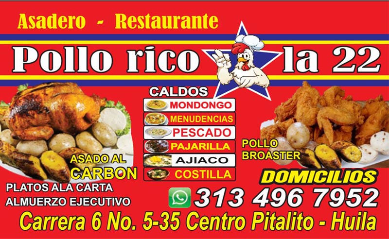 Asadero y Restaurante pollo rico la 22