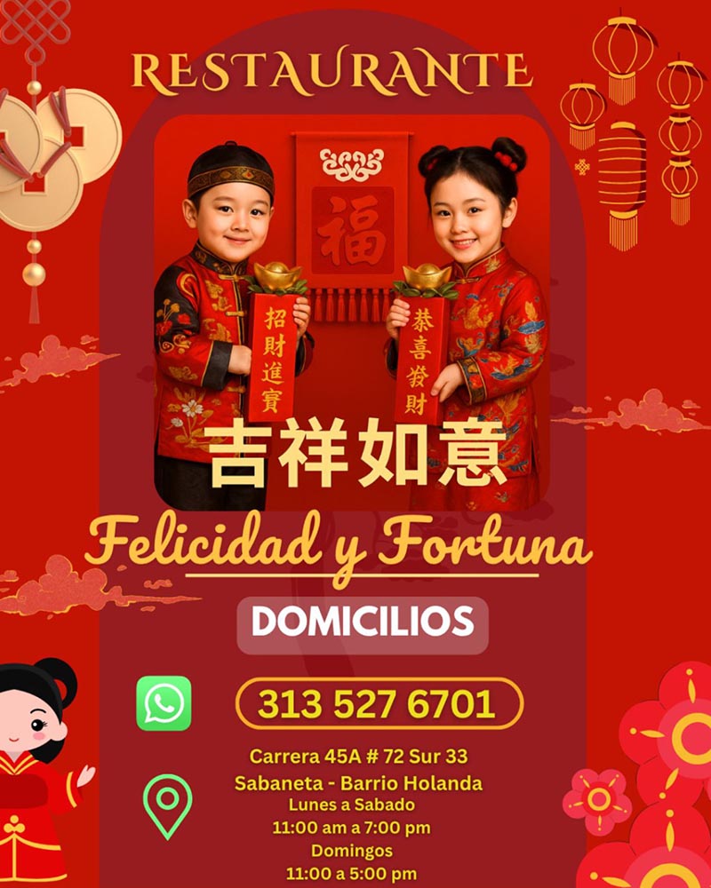RESTAURANTE CHINO FELICIDAD Y FORTUNA