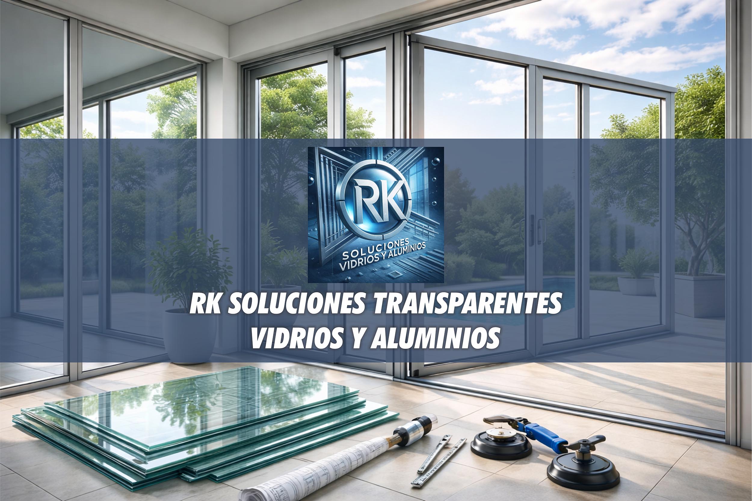 Rk soluciones trasparentes vidrios y aluminios fondo