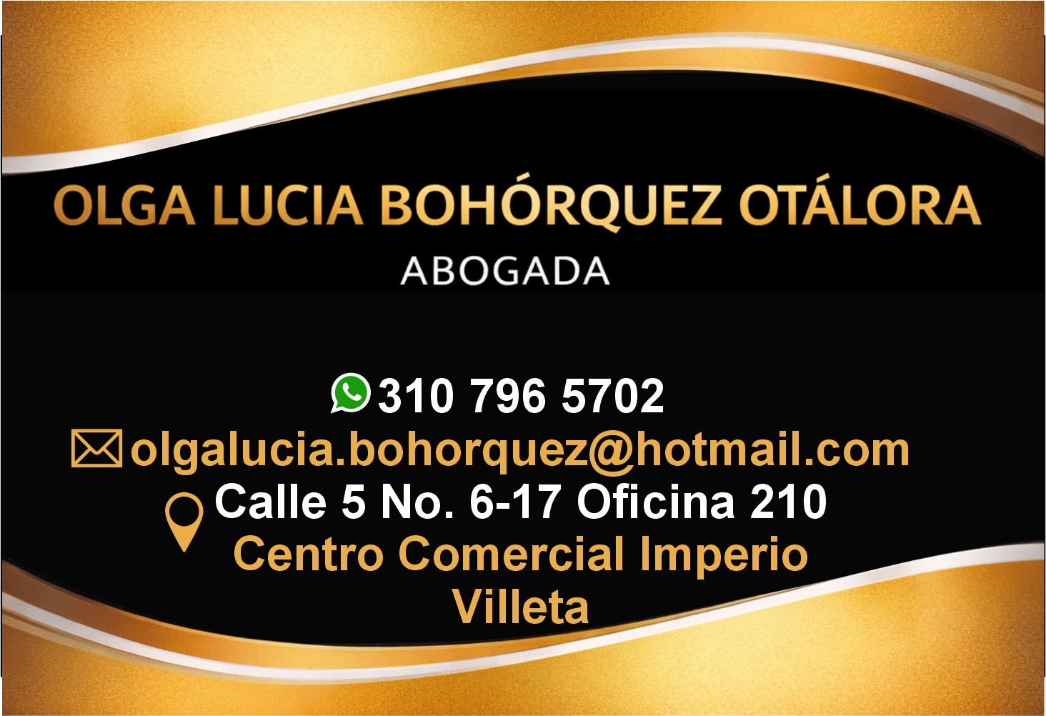 OLGA LUCIA BOHÓRQUEZ OTÁLORA - ABOGADA