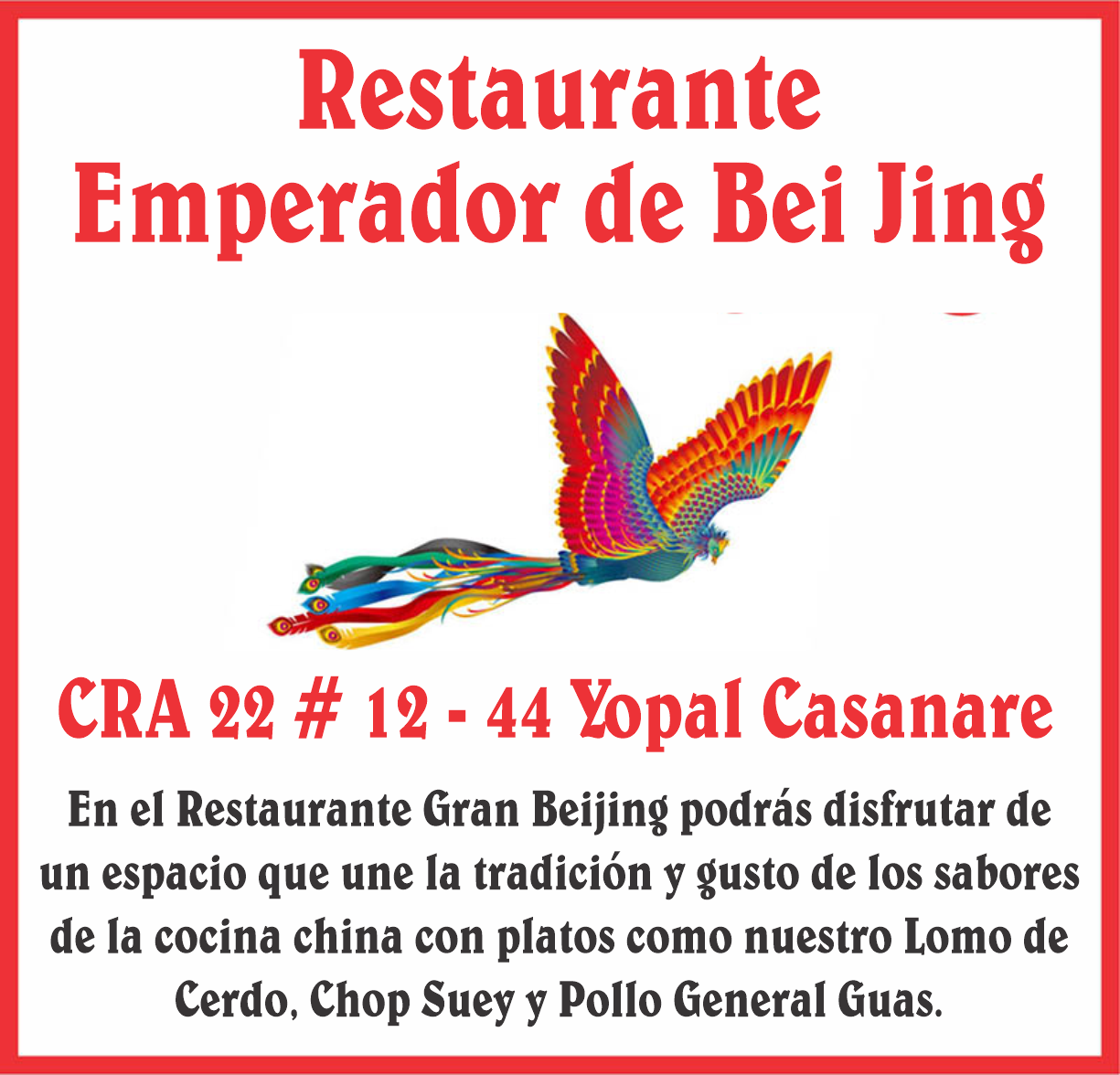 Restaurante Emperador de Bei Jing