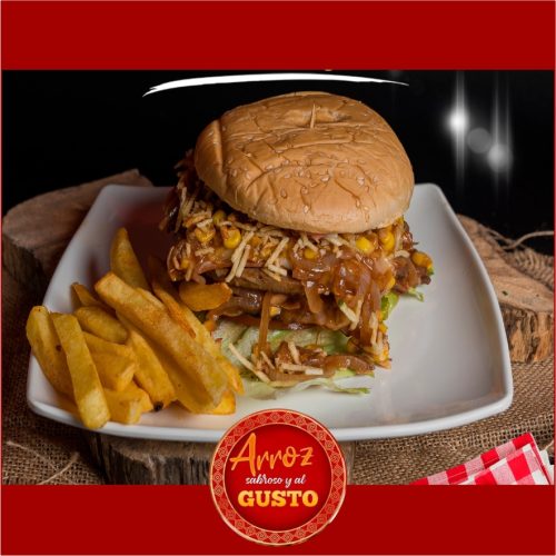 HAMBURGUESA - Arroz al gusto