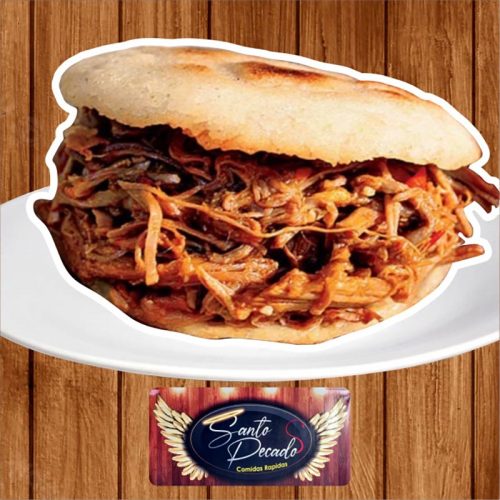 MENU santo pecado AREPA RELLENA CARNE