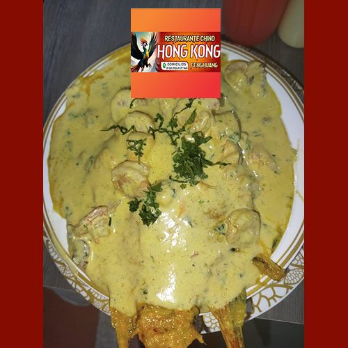 Mojarra en salsa de camarón