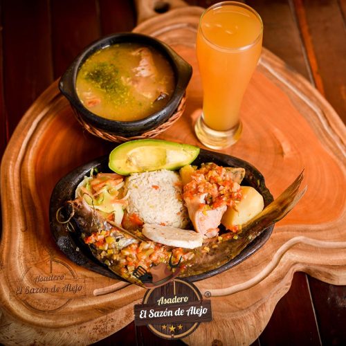 PESCADO SUDADO Asadero El Sazón De Alejo Pitalito