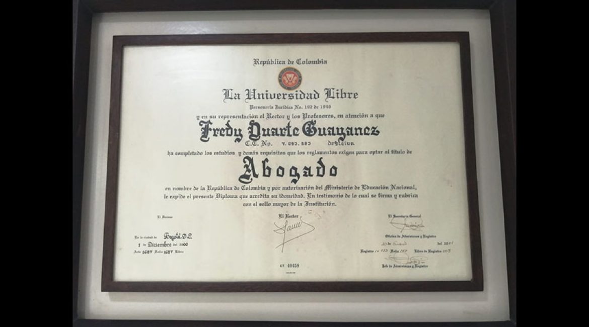 Fredy Duarte Guayanez Abogado