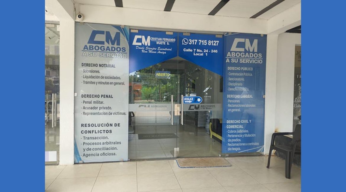 CM ABOGADOS A SU SERVICIO CRISTIAN FERNANDO MUETE SUÁREZ