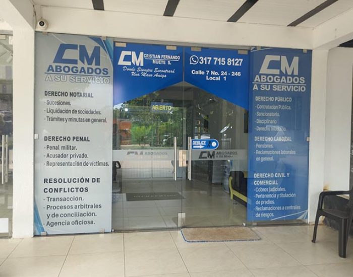 CM ABOGADOS A SU SERVICIO CRISTIAN FERNANDO MUETE SUÁREZ
