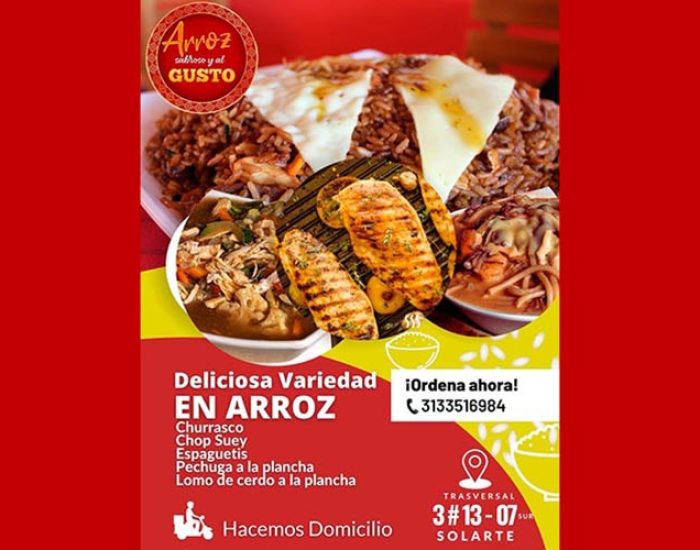 Arroz sabroso y al gusto pitalito